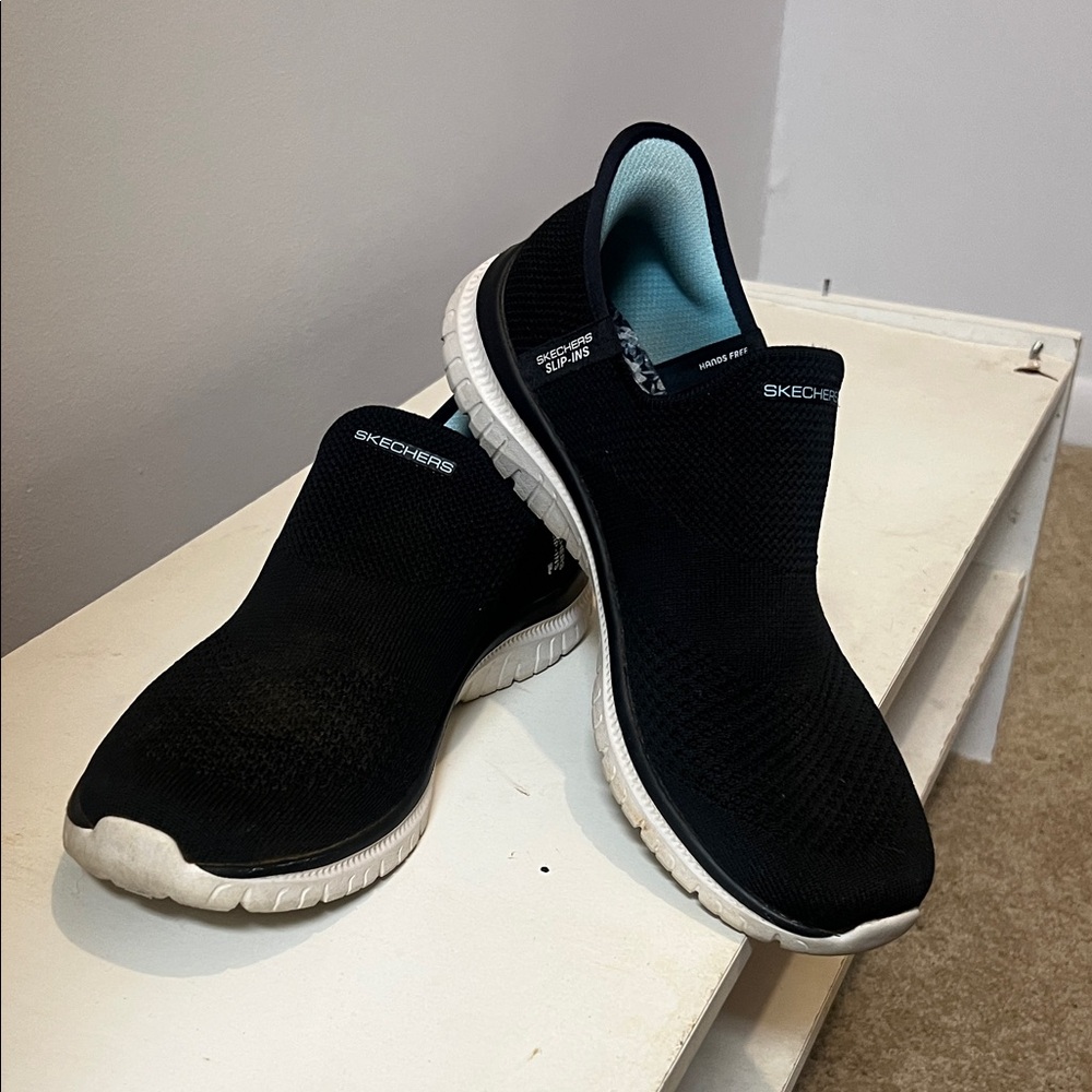 Skechers Women's Black Slip-On Athletic Shoes